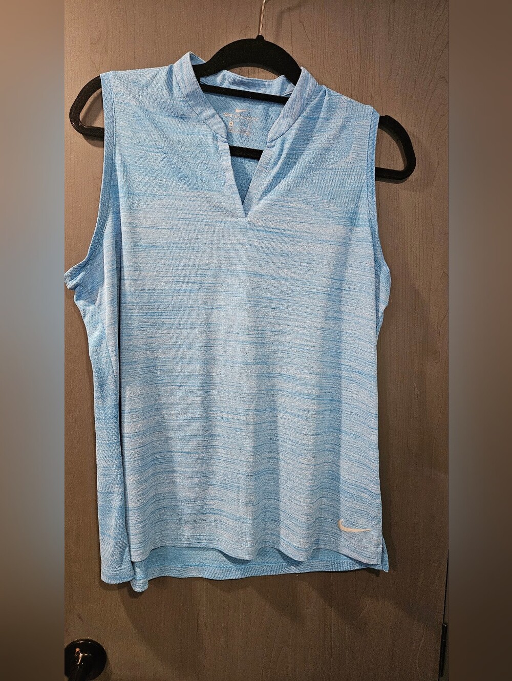 Nike Women’s Light Blue Sleeveless V-Notch Tank Top